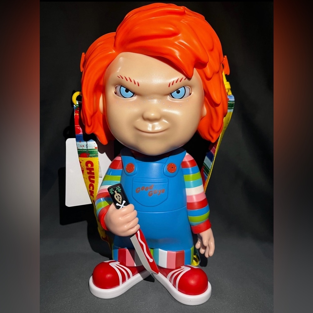Chucky Popcorn Bucket NWT Light-up Voice Activated Video Universal Studios